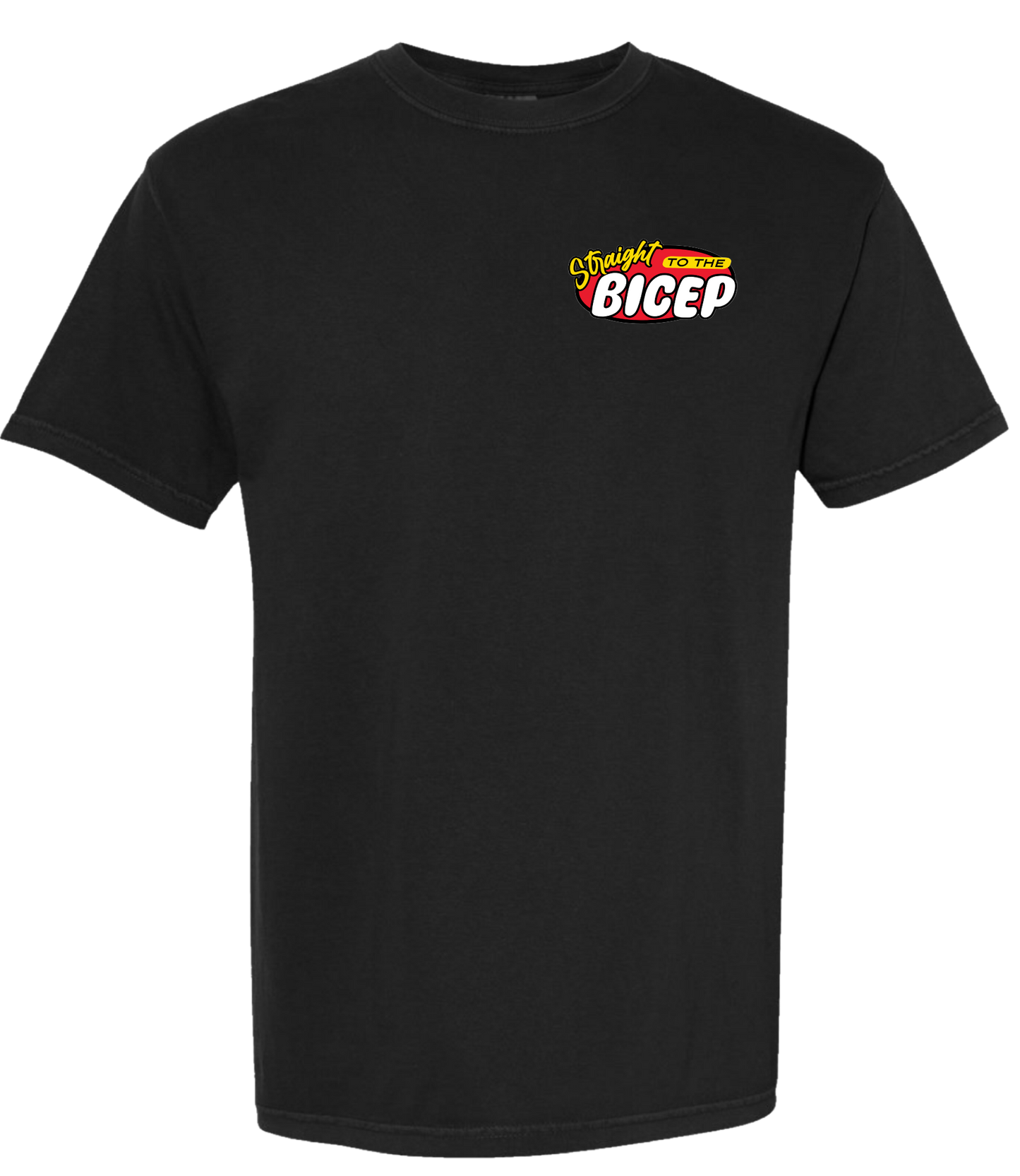 STRAIGHT TO THE BICEP TEE (black)